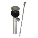 Modern KS810VN Brass Pop-Up Bathroom Sink Drain without Overflow, 22 Gauge, Black Stainless