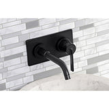 Continental KS8110CTL Single-Handle 2-Hole Wall Mount Bathroom Faucet, Matte Black