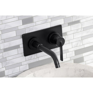Continental KS8110CTL Single-Handle 2-Hole Wall Mount Bathroom Faucet, Matte Black