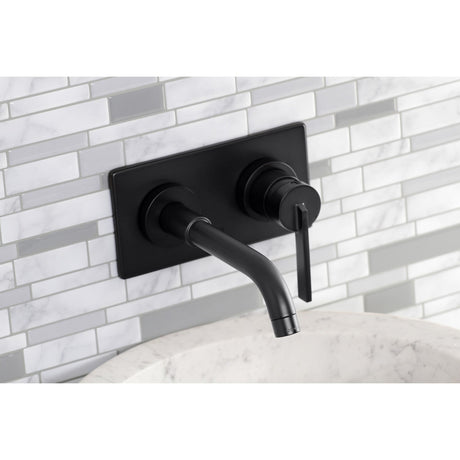 Continental KS8110CTL Single-Handle 2-Hole Wall Mount Bathroom Faucet, Matte Black