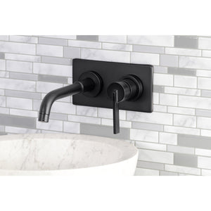 Continental KS8110CTL Single-Handle 2-Hole Wall Mount Bathroom Faucet, Matte Black