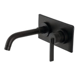 Continental KS8110CTL Single-Handle 2-Hole Wall Mount Bathroom Faucet, Matte Black