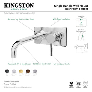 Concord KS8112DL Single-Handle 2-Hole Wall Mount Bathroom Faucet, Polished Brass