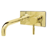 Concord KS8112DL Single-Handle 2-Hole Wall Mount Bathroom Faucet, Polished Brass