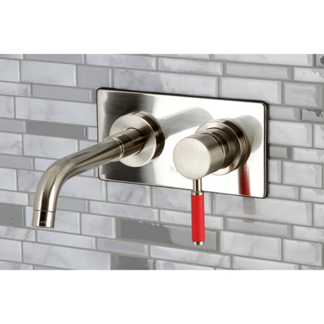Kaiser KS8118DKL Single-Handle 2-Hole Wall Mount Bathroom Faucet, Brushed Nickel