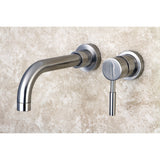 Concord KS8118DL Single-Handle 2-Hole Wall Mount Bathroom Faucet, Brushed Nickel