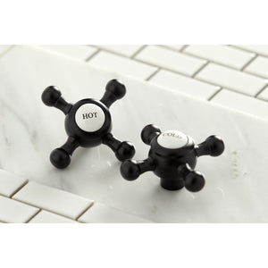 Metropolitan KS8120BX Two-Handle 3-Hole Wall Mount Bathroom Faucet, Matte Black