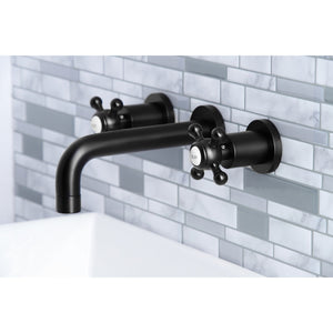 Metropolitan KS8120BX Two-Handle 3-Hole Wall Mount Bathroom Faucet, Matte Black