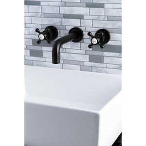 Metropolitan KS8120BX Two-Handle 3-Hole Wall Mount Bathroom Faucet, Matte Black