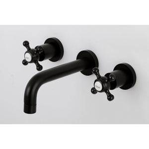 Metropolitan KS8120BX Two-Handle 3-Hole Wall Mount Bathroom Faucet, Matte Black