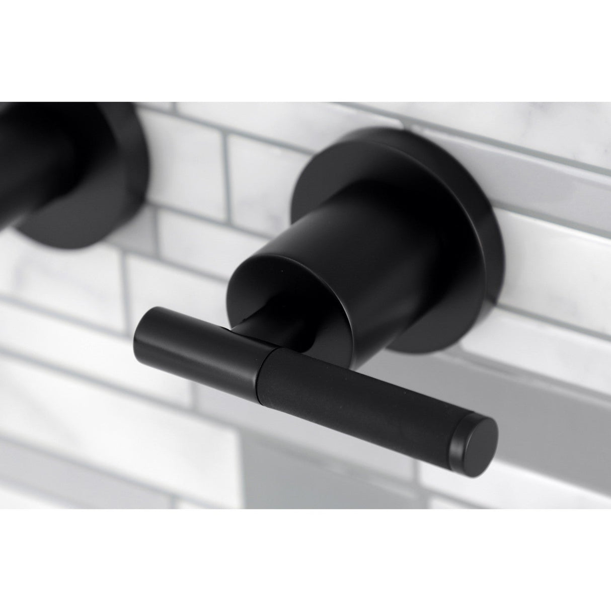 Kaiser KS8120CKL Two-Handle Wall Mount Bathroom Faucet, Matte Black