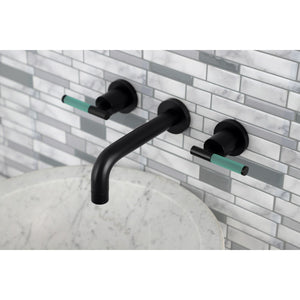 Kaiser KS8120CKL Two-Handle Wall Mount Bathroom Faucet, Matte Black