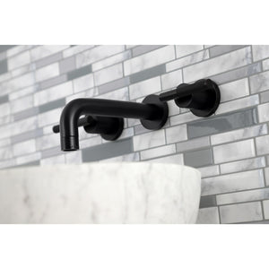Kaiser KS8120CKL Two-Handle Wall Mount Bathroom Faucet, Matte Black