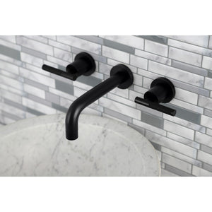 Kaiser KS8120CKL Two-Handle Wall Mount Bathroom Faucet, Matte Black