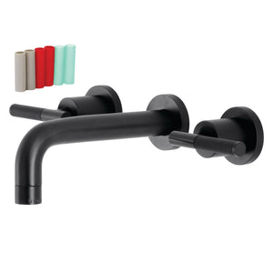 Kaiser KS8120CKL Two-Handle Wall Mount Bathroom Faucet, Matte Black