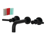 Kaiser KS8120DKL Two-Handle 3-Hole Wall Mount Bathroom Faucet, Matte Black