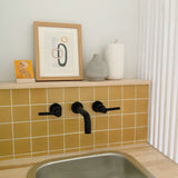 Concord KS8120DL Two-Handle 3-Hole Wall Mount Bathroom Faucet, Matte Black