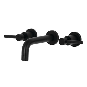 Concord KS8120DL Two-Handle 3-Hole Wall Mount Bathroom Faucet, Matte Black