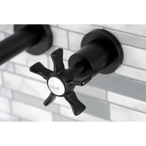 Hamilton KS8120NX Two-Handle 3-Hole Wall Mount Bathroom Faucet, Matte Black