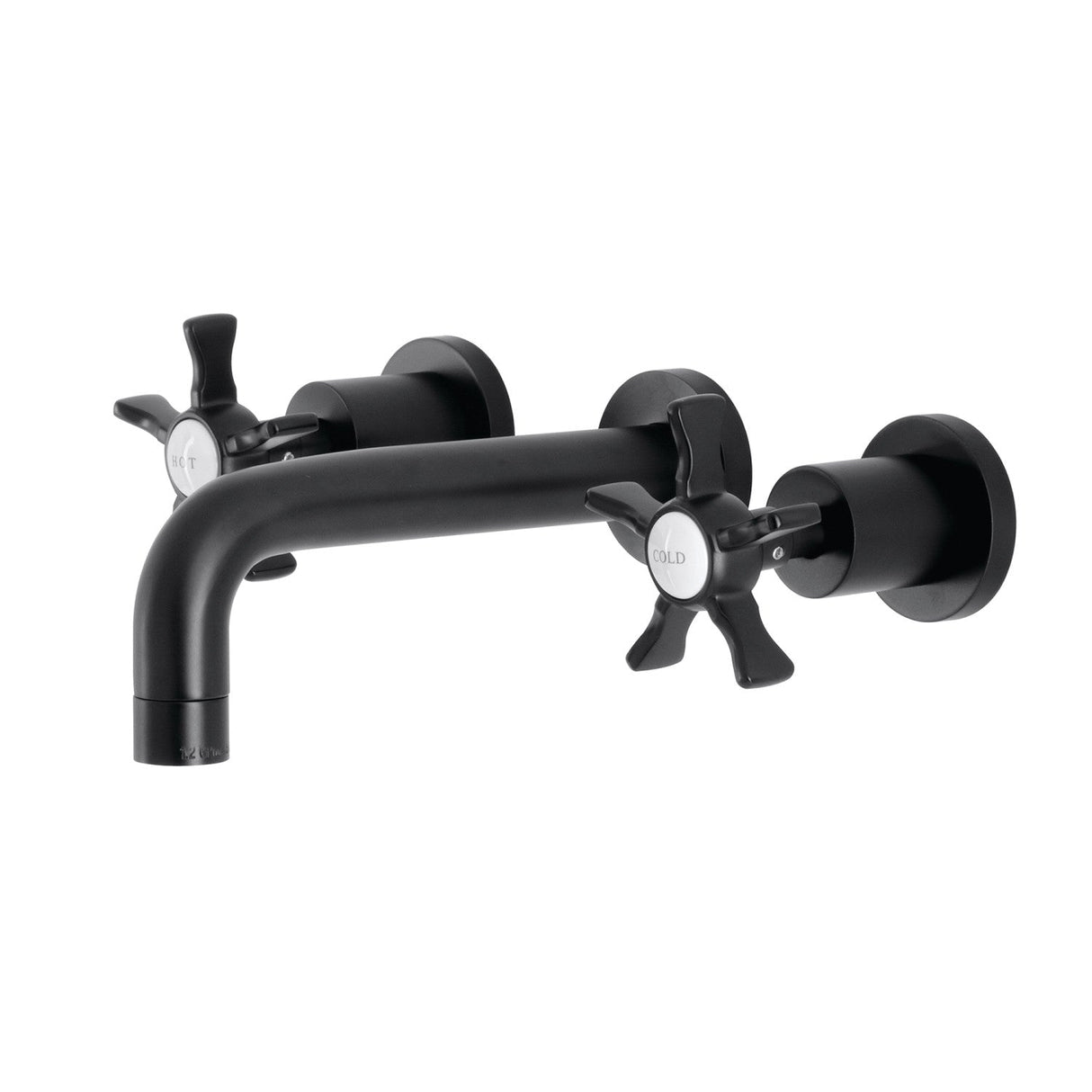 Hamilton KS8120NX Two-Handle 3-Hole Wall Mount Bathroom Faucet, Matte Black