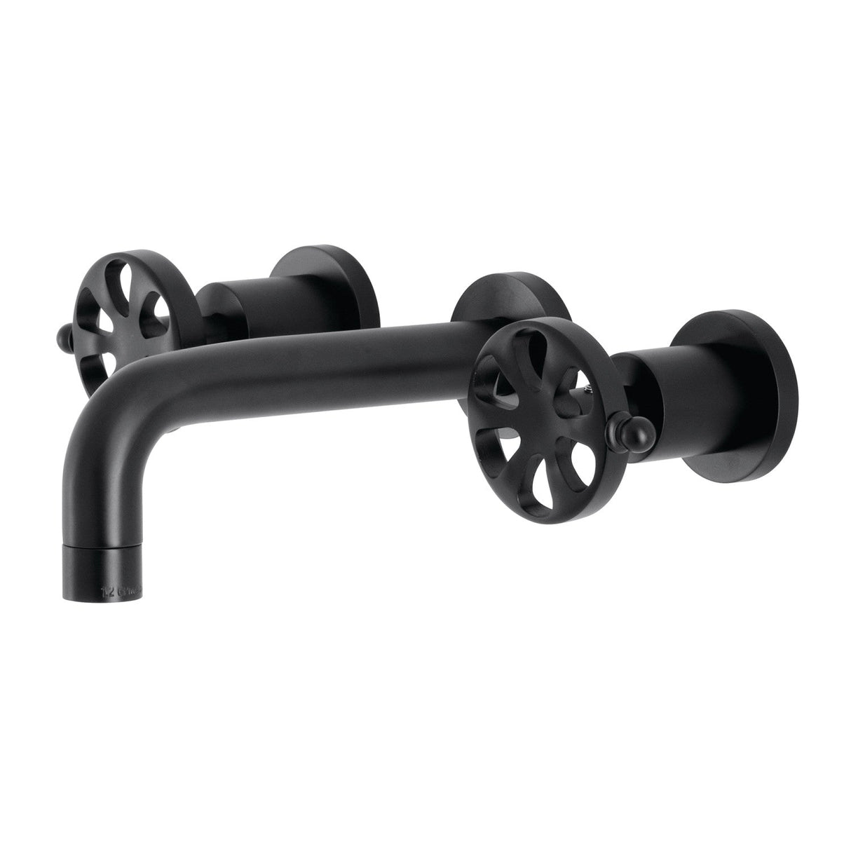 Belknap KS8120RX Two-Handle 3-Hole Wall Mount Bathroom Faucet, Matte Black
