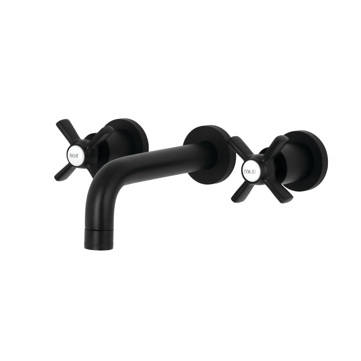 Millennium KS8120ZX Two-Handle 3-Hole Wall Mount Bathroom Faucet, Matte Black