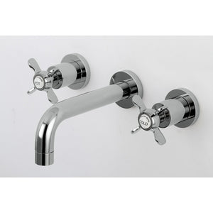 Essex KS8121BEX Two-Handle 3-Hole Wall Mount Bathroom Faucet, Polished Chrome