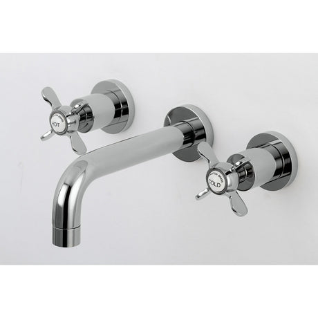 Essex KS8121BEX Two-Handle 3-Hole Wall Mount Bathroom Faucet, Polished Chrome