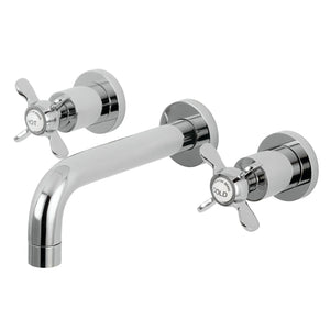 Essex KS8121BEX Two-Handle 3-Hole Wall Mount Bathroom Faucet, Polished Chrome