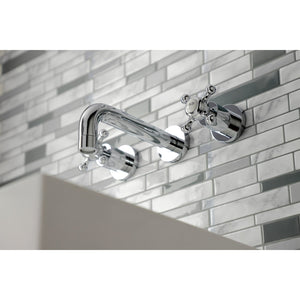 Metropolitan KS8121BX Two-Handle 3-Hole Wall Mount Bathroom Faucet, Polished Chrome
