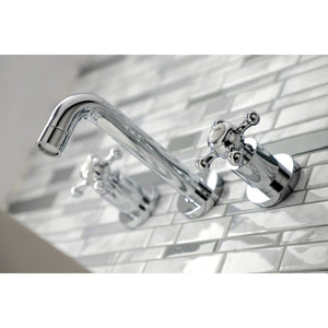 Metropolitan KS8121BX Two-Handle 3-Hole Wall Mount Bathroom Faucet, Polished Chrome