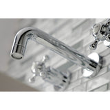 Metropolitan KS8121BX Two-Handle 3-Hole Wall Mount Bathroom Faucet, Polished Chrome