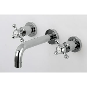 Metropolitan KS8121BX Two-Handle 3-Hole Wall Mount Bathroom Faucet, Polished Chrome