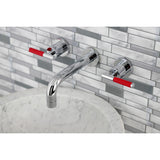 Kaiser KS8121CKL Two-Handle Wall Mount Bathroom Faucet, Polished Chrome