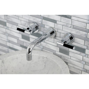 Kaiser KS8121CKL Two-Handle Wall Mount Bathroom Faucet, Polished Chrome