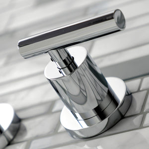 Manhattan KS8121CML Two-Handle 3-Hole Wall Mount Bathroom Faucet, Polished Chrome