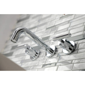 Manhattan KS8121CML Two-Handle 3-Hole Wall Mount Bathroom Faucet, Polished Chrome