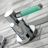Kaiser KS8121DKL Two-Handle 3-Hole Wall Mount Bathroom Faucet, Polished Chrome