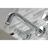 Kaiser KS8121DKL Two-Handle 3-Hole Wall Mount Bathroom Faucet, Polished Chrome