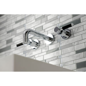 Kaiser KS8121DKL Two-Handle 3-Hole Wall Mount Bathroom Faucet, Polished Chrome