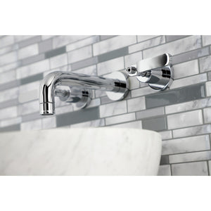 Whitaker KS8121KL Two-Handle 3-Hole Wall Mount Bathroom Faucet, Polished Chrome