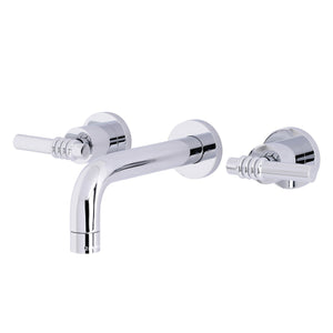 Milano KS8121ML Two-Handle 3-Hole Wall Mount Bathroom Faucet, Polished Chrome