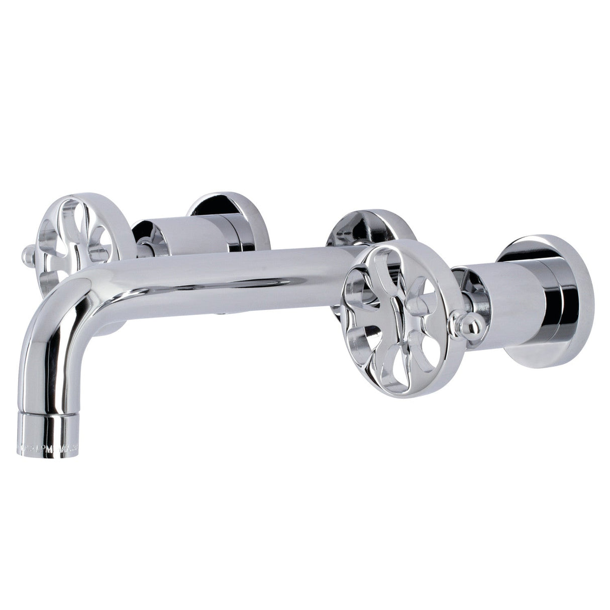 Belknap KS8121RX Two-Handle 3-Hole Wall Mount Bathroom Faucet, Polished Chrome