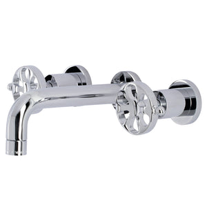 Belknap KS8121RX Two-Handle 3-Hole Wall Mount Bathroom Faucet, Polished Chrome