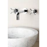 Millennium KS8121ZX Two-Handle 3-Hole Wall Mount Bathroom Faucet, Polished Chrome