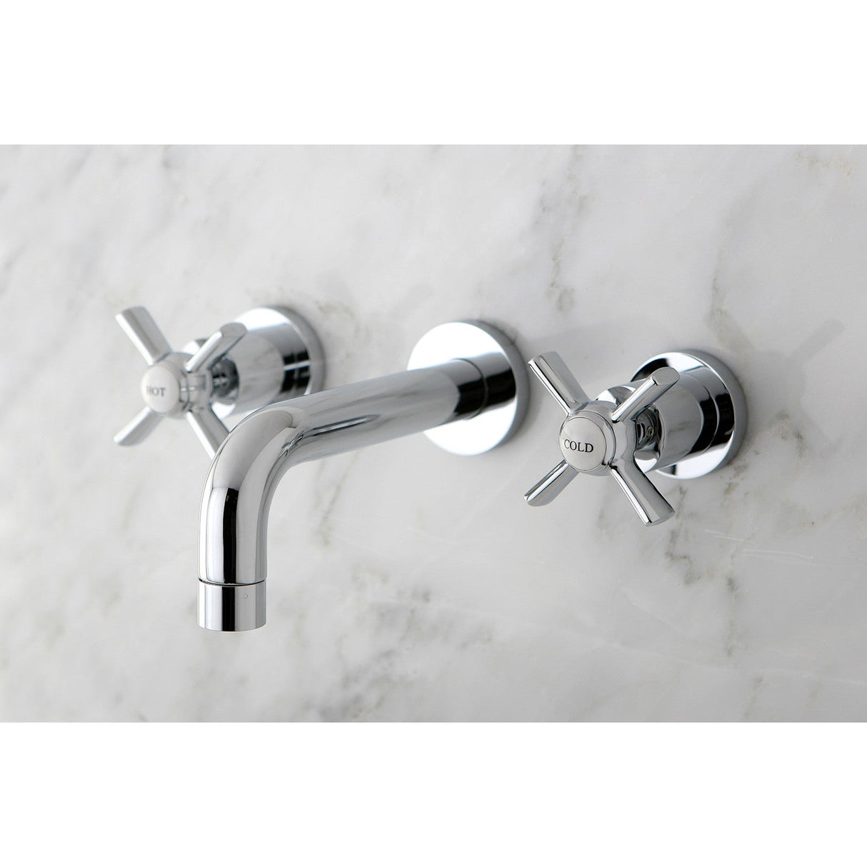 Millennium KS8121ZX Two-Handle 3-Hole Wall Mount Bathroom Faucet, Polished Chrome
