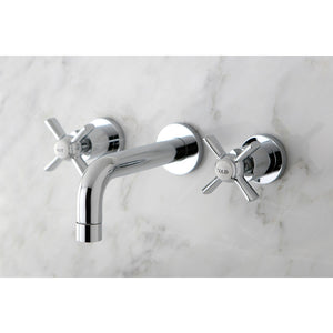 Millennium KS8121ZX Two-Handle 3-Hole Wall Mount Bathroom Faucet, Polished Chrome