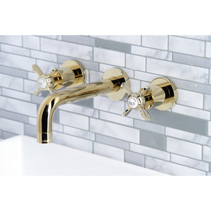 Essex KS8122BEX Two-Handle 3-Hole Wall Mount Bathroom Faucet, Polished Brass