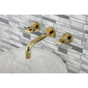 Kaiser KS8122CKL Two-Handle Wall Mount Bathroom Faucet, Polished Brass