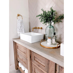 Concord KS8122DL Two-Handle 3-Hole Wall Mount Bathroom Faucet, Polished Brass